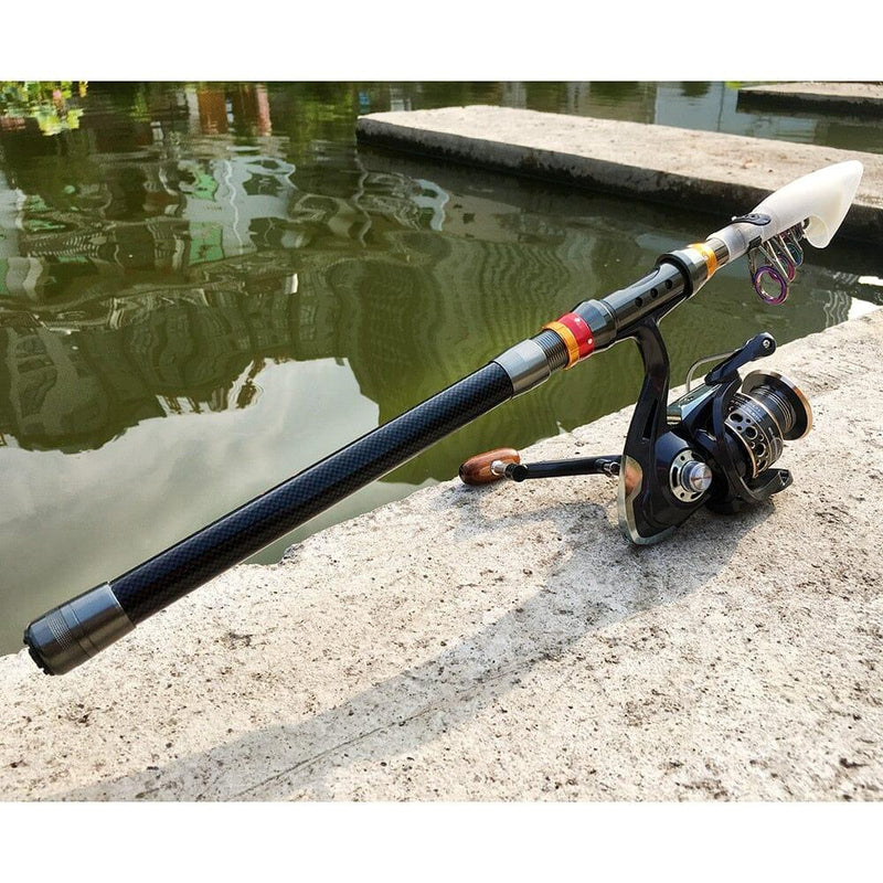 Vara de Pesca com Molinete - Telescopia em Fibra de Carbono - Molinete com Drag de 10kg - ReFisher - Construindo Histórias de Pescador loja ReFisher, ReFisher, vara de pesca com molinete, Vara de pesca de carbono, Vara de pesca de metal, Vara de pesca profissional, vara de pesca profissionaç, Vara de pescar